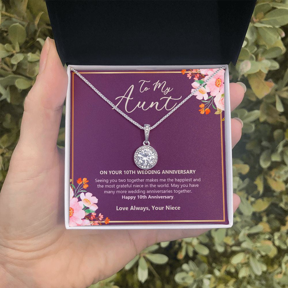 Happy And Grateful eternal hope necklace in hand