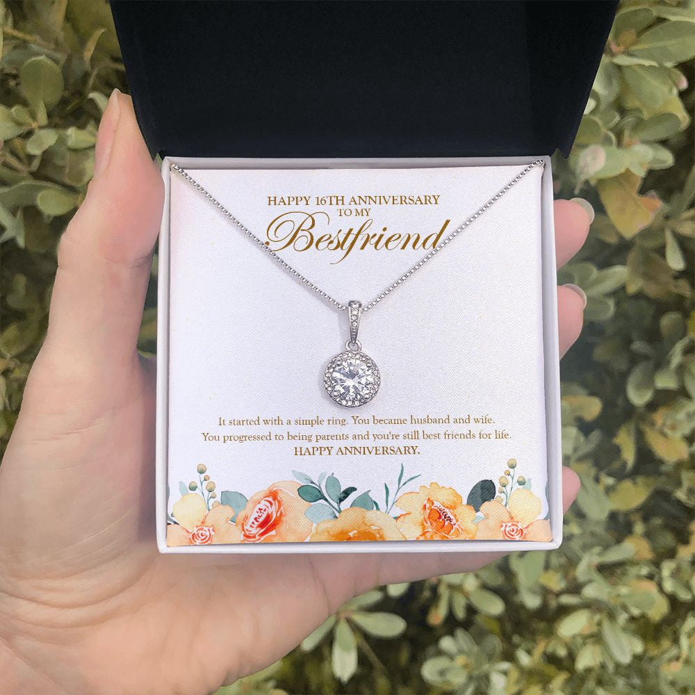 Progressed Being A Parent eternal hope necklace in hand