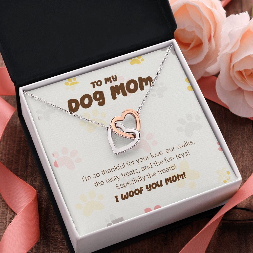 Thankful For The Treats interlocking heart pendant pink flower
