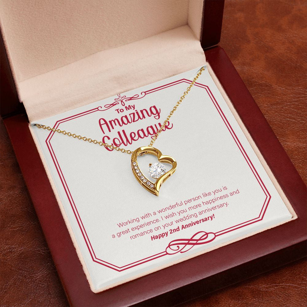 A Wonderful Person forever love gold pendant premium led mahogany wood box