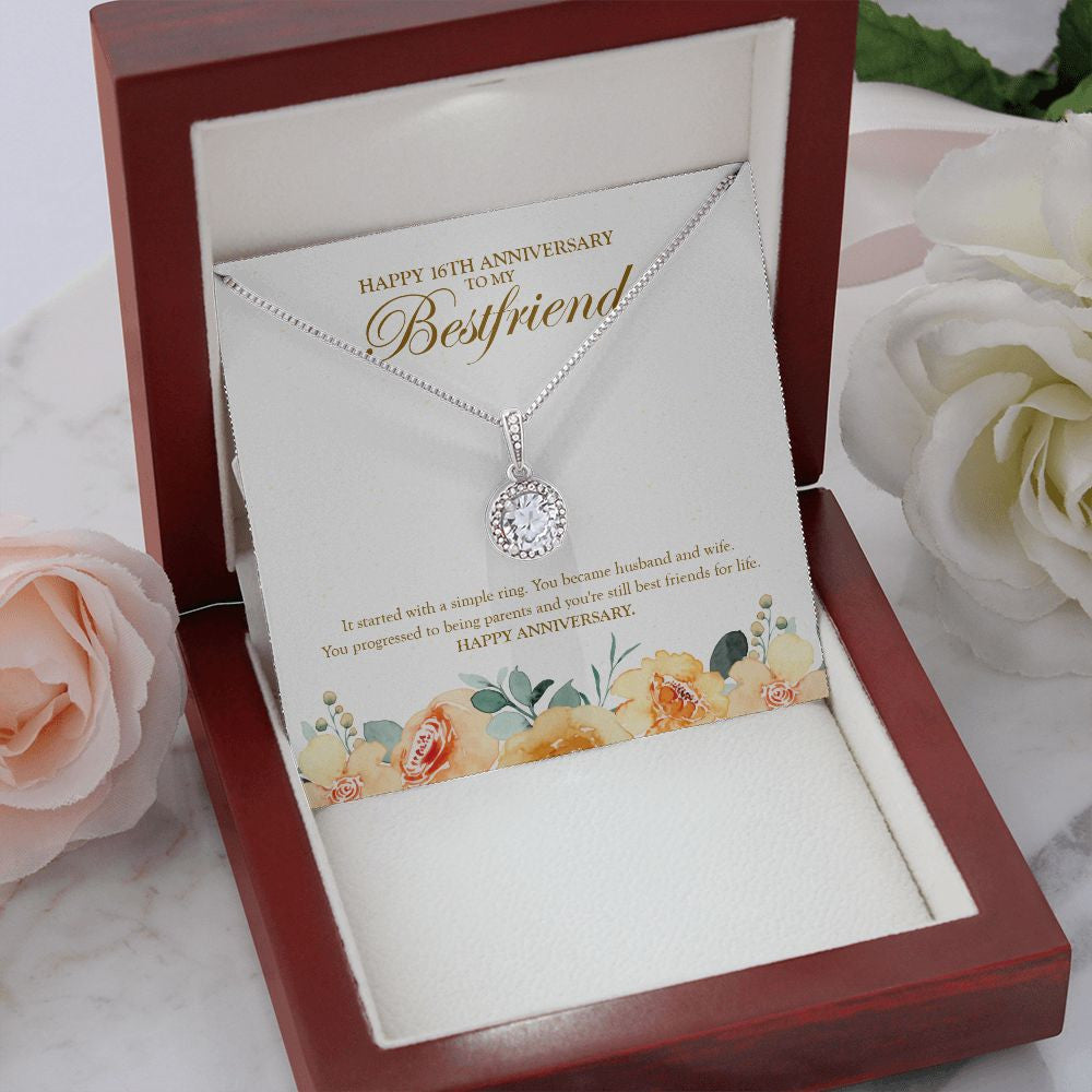 Progressed Being A Parent eternal hope necklace premium led mahogany wood box