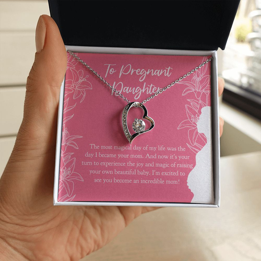 Most Magical Day Of Your Life forever love silver necklace in hand