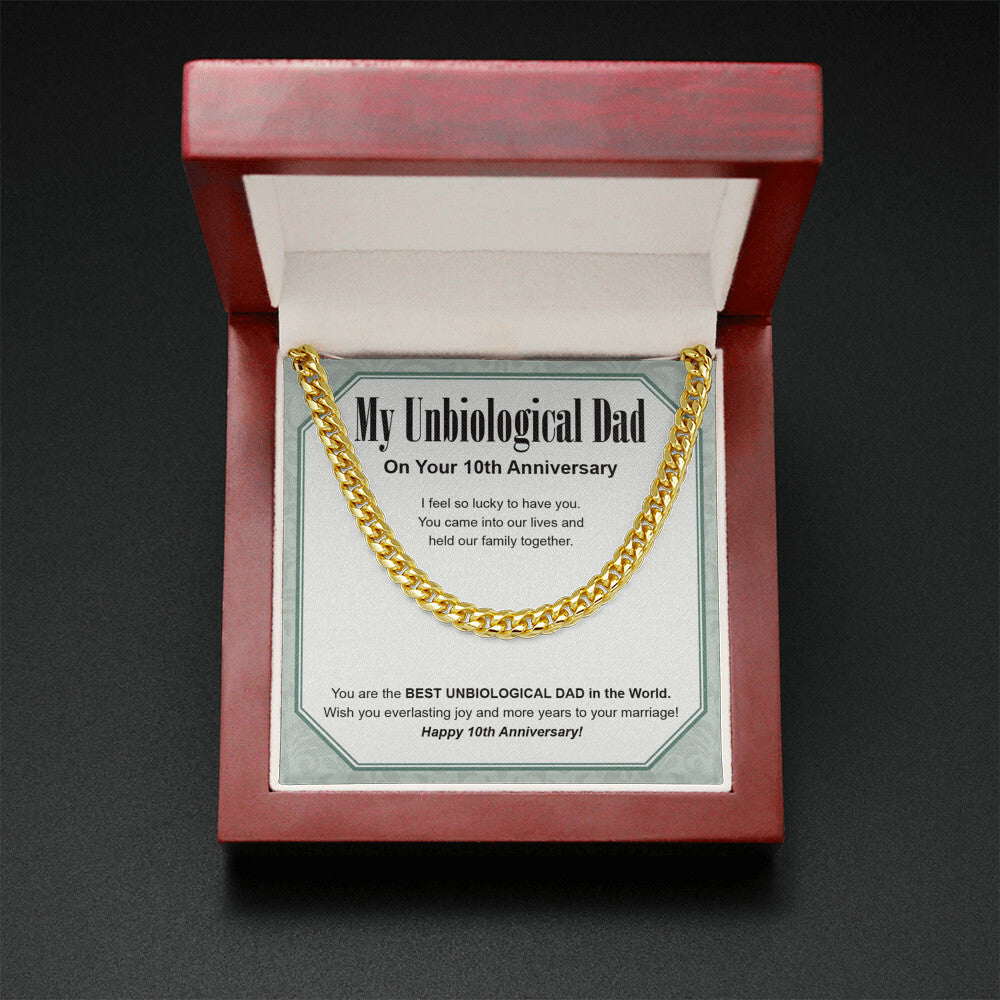 The Best In The World cuban link chain gold mahogany box led