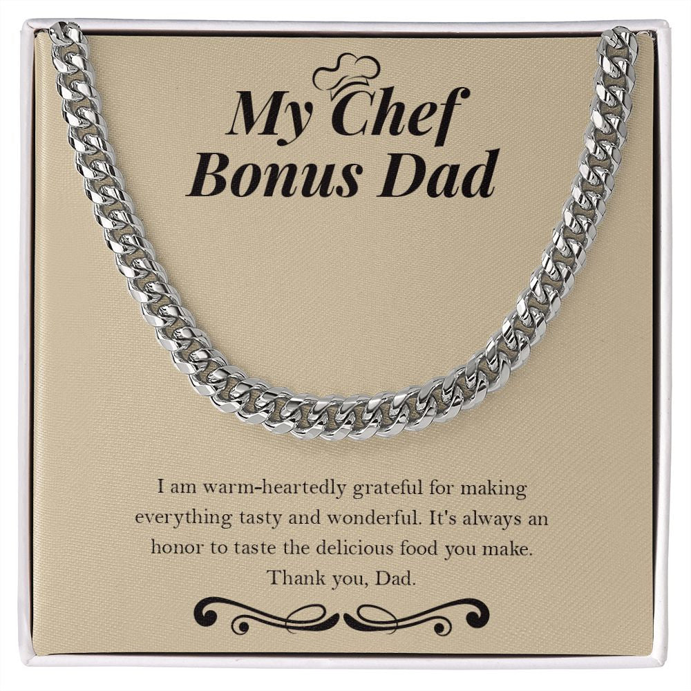 Delicious Food You Make cuban link chain silver front