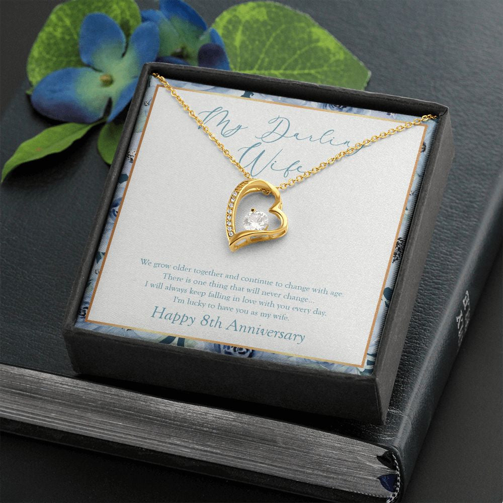 To Change With Age forever love gold necklace front
