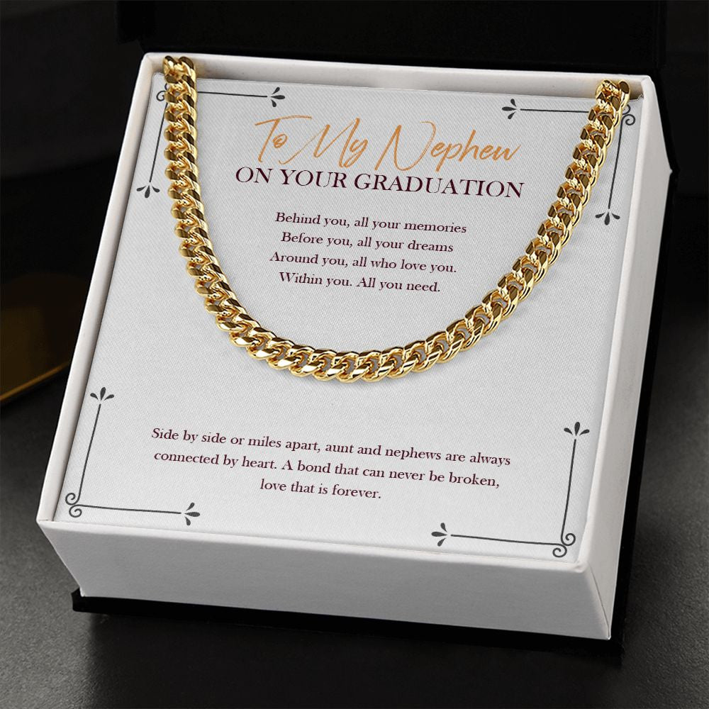 A Bond That Can Never Be Broken cuban link chain gold standard box