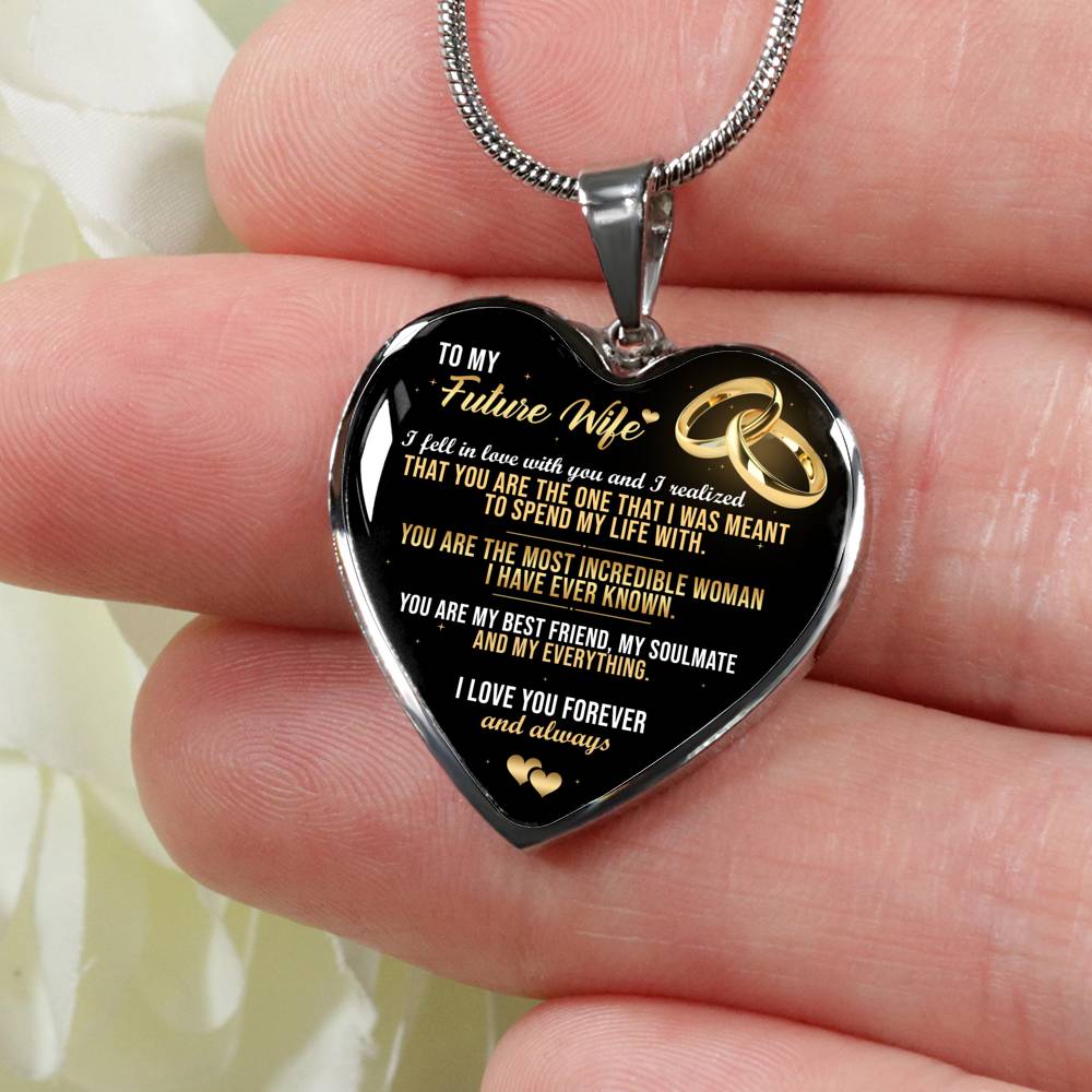 Spend My Life With - Gift For Future Wife Heart Pendant Necklace