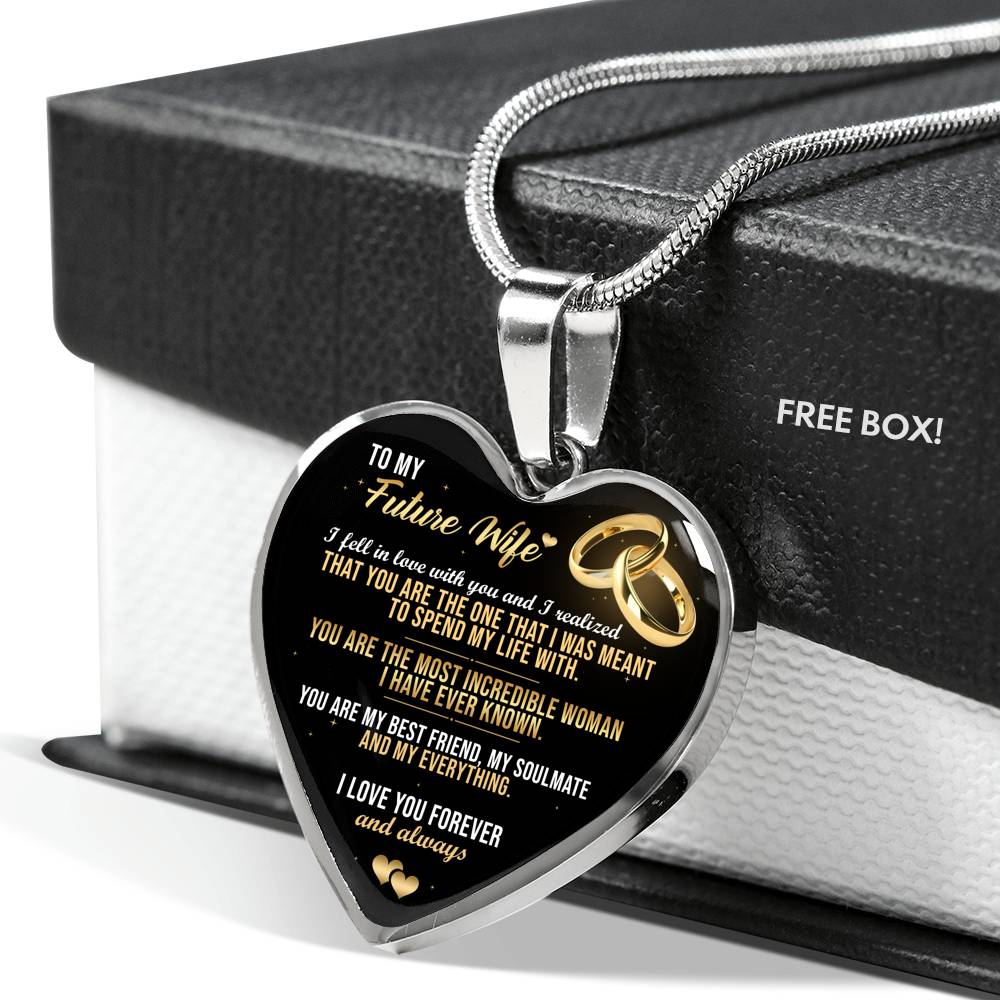 Spend My Life With - Gift For Future Wife Heart Pendant Necklace