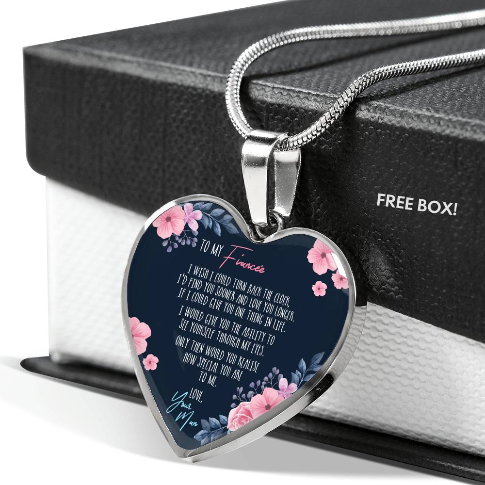 Turn Back The Clock - Gift For Fiancee Heart Pendant Necklace
