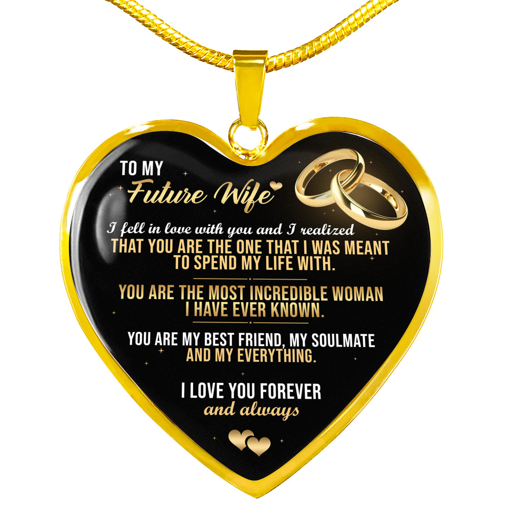 Spend My Life With - Gift For Future Wife Heart Pendant Necklace