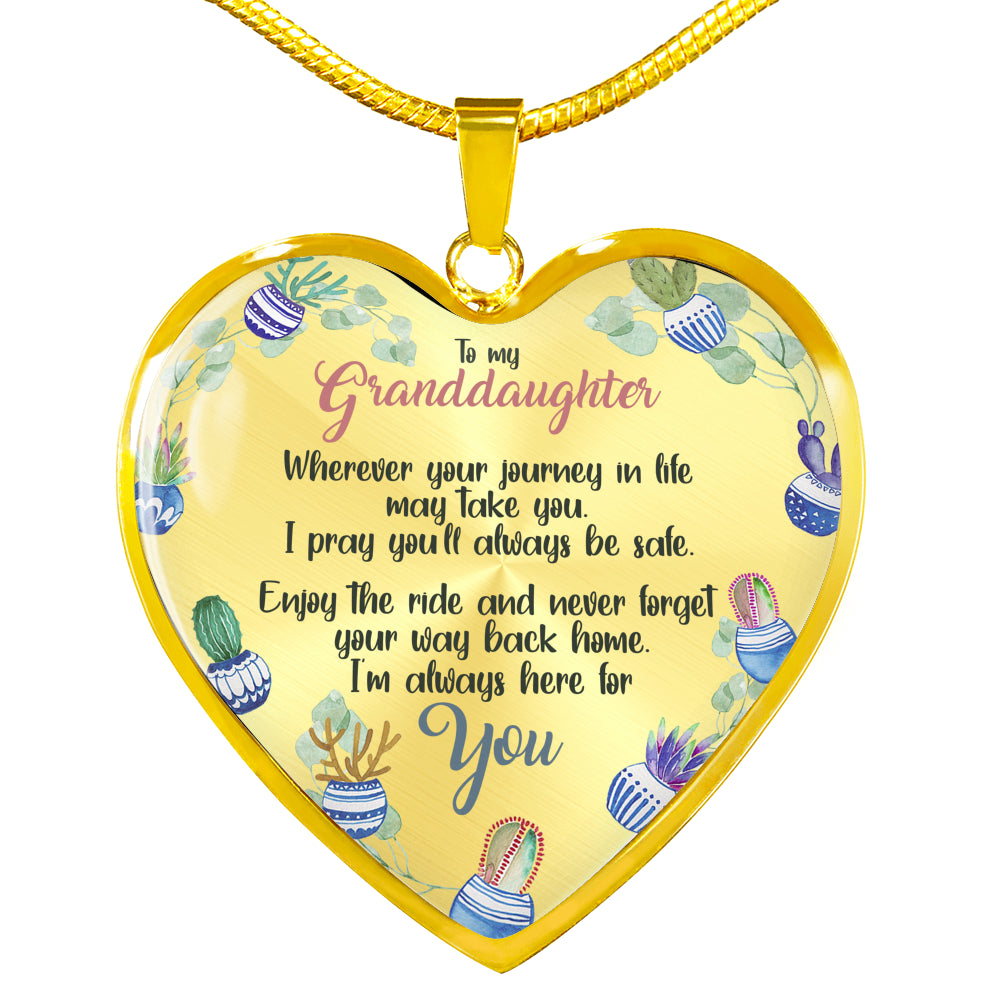 Gift Of Life - Gift For Granddaughter Heart Pendant Necklace