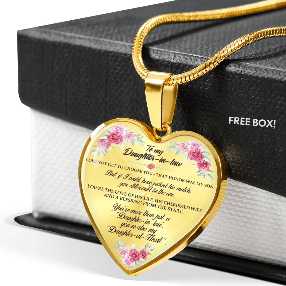 You Will Still Be The One - Gift For Daughter In Law Heart Pendant Necklace