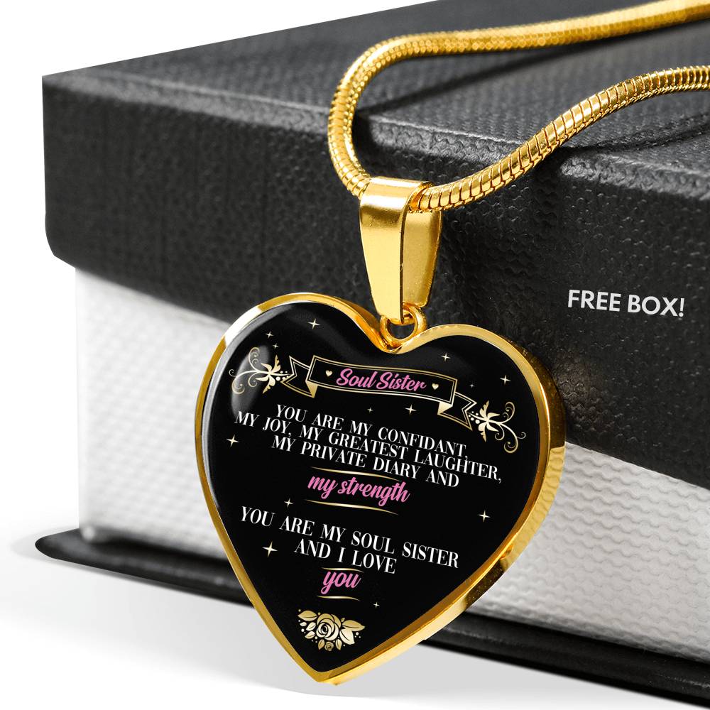 My Greatest Laughter - Gift For Soul Sister Heart Pendant Necklace