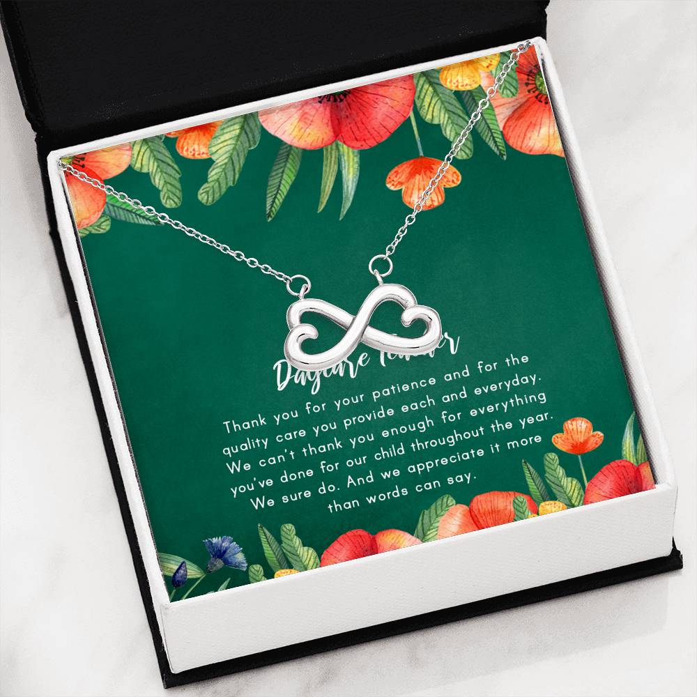 More Than Words Can Say - Gift For Daycare Teacher Infinity Necklace