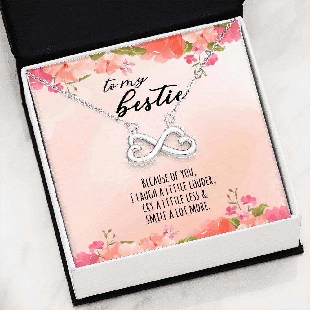 Because Of You - Gift For Bestie Infinity Necklace