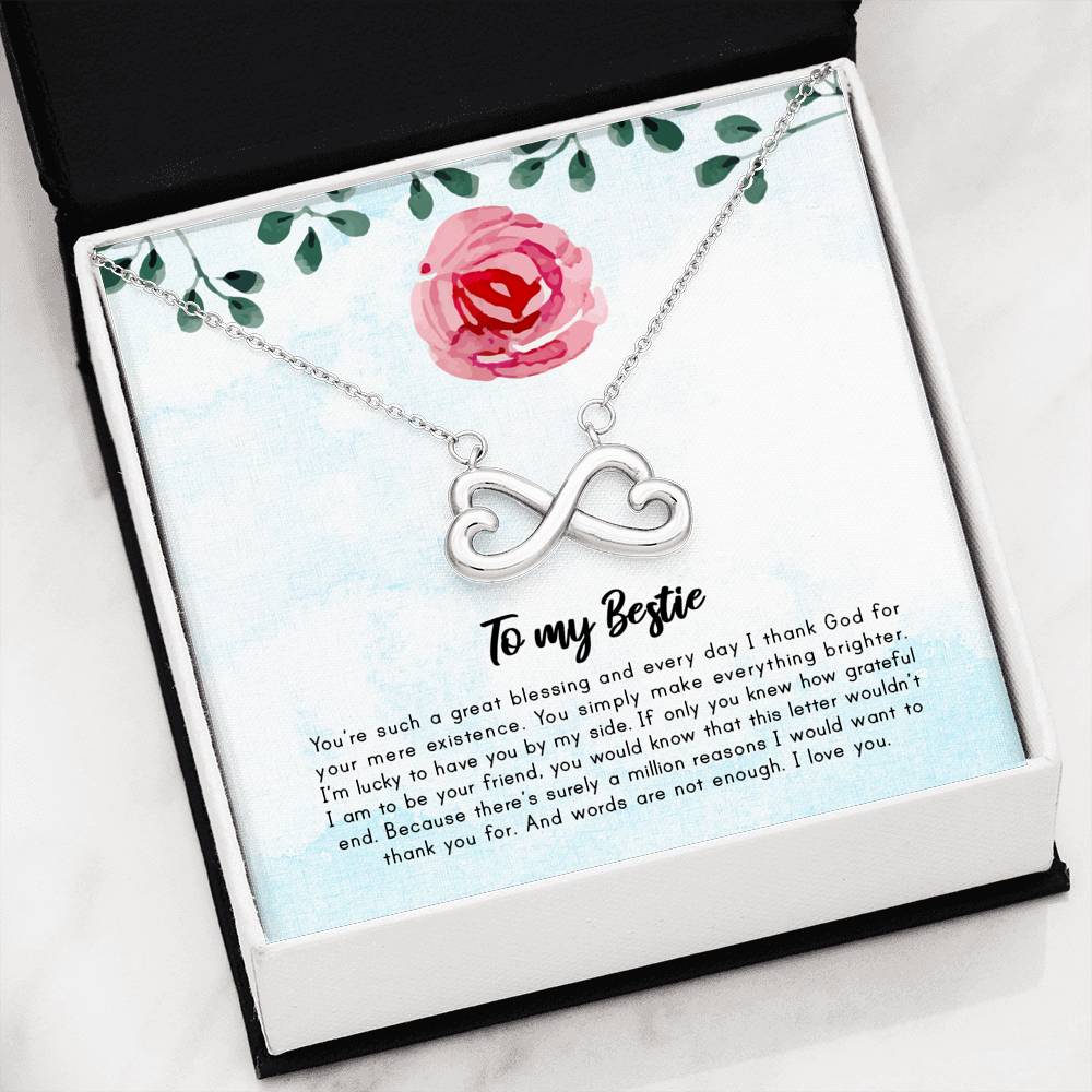 Million Reasons I Would Want To Thank You For - Gift For Bestie Infinity Necklace