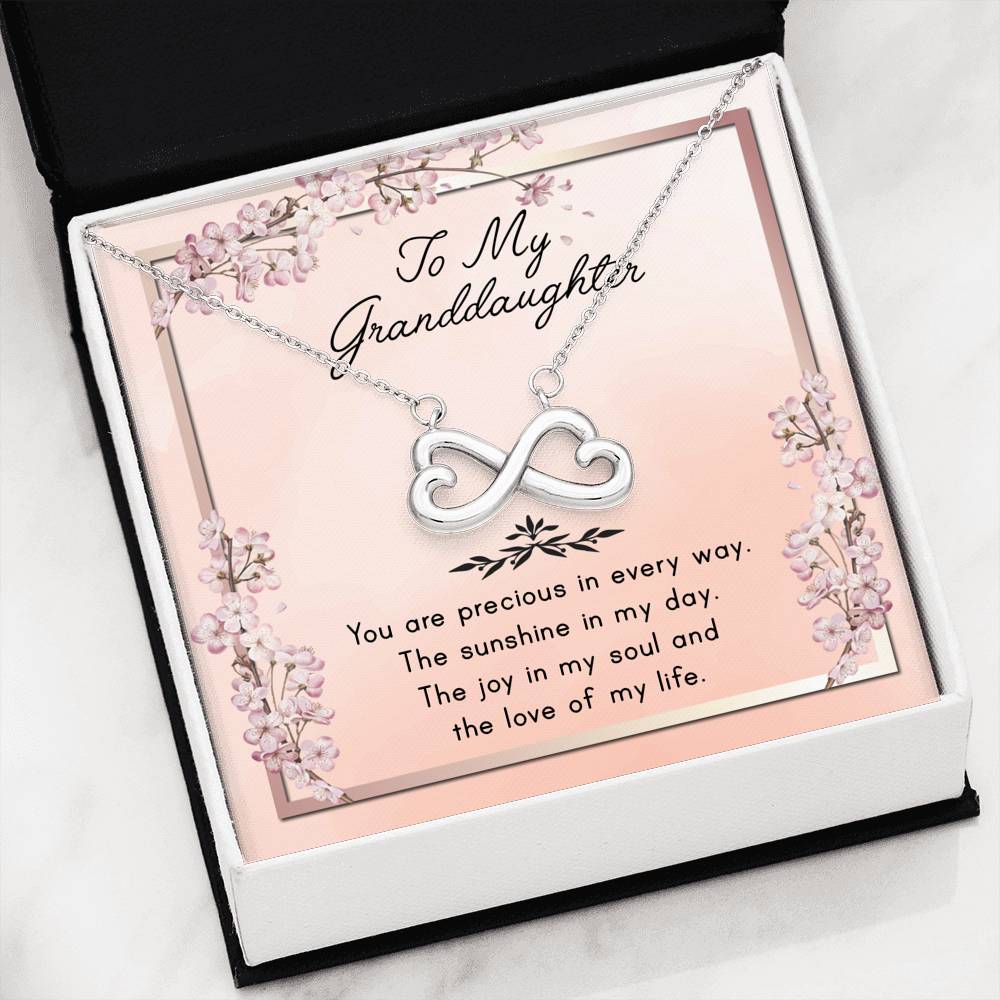 The Sunshine In My Day - Gift For Granddaughter Infinity Necklace