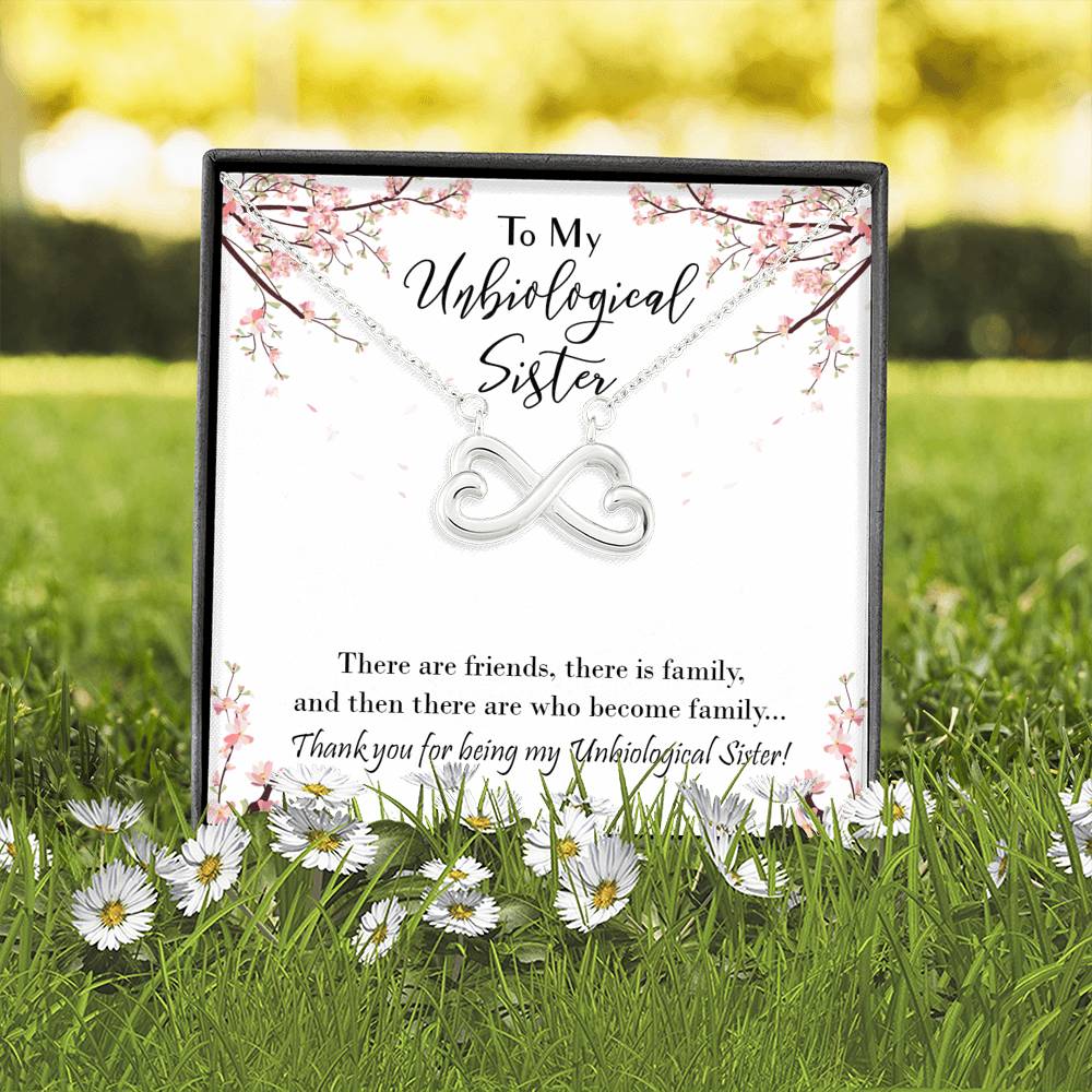 Who Become Family - Gift For Unbiological Sister Infinity Necklace