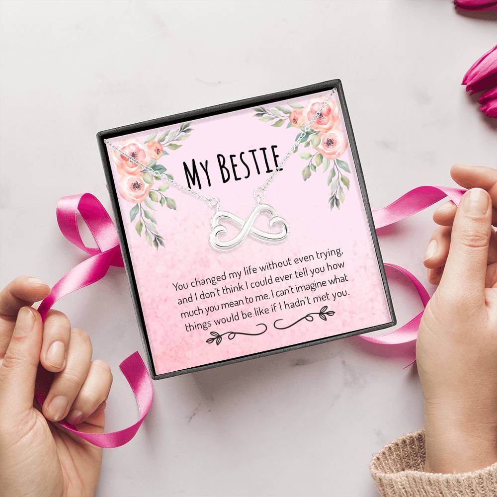 You Changed My Life - Gift For Best Friend Infinity Necklace