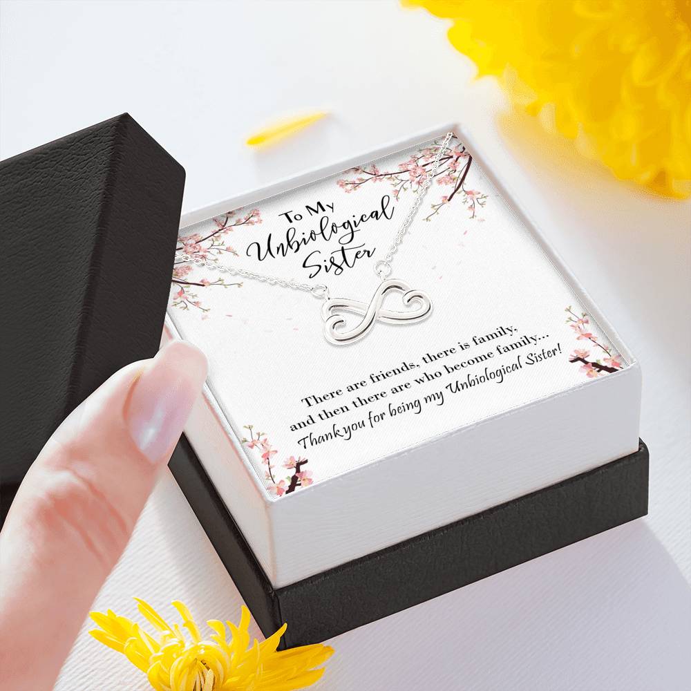 Who Become Family - Gift For Unbiological Sister Infinity Necklace