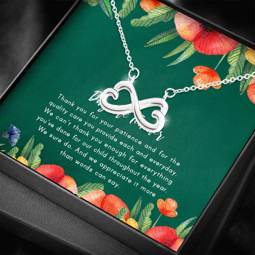 More Than Words Can Say - Gift For Daycare Teacher Infinity Necklace