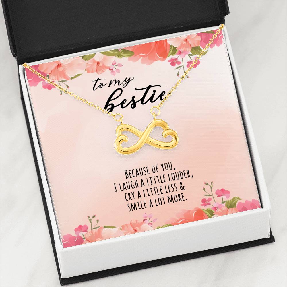 Because Of You - Gift For Bestie Infinity Necklace