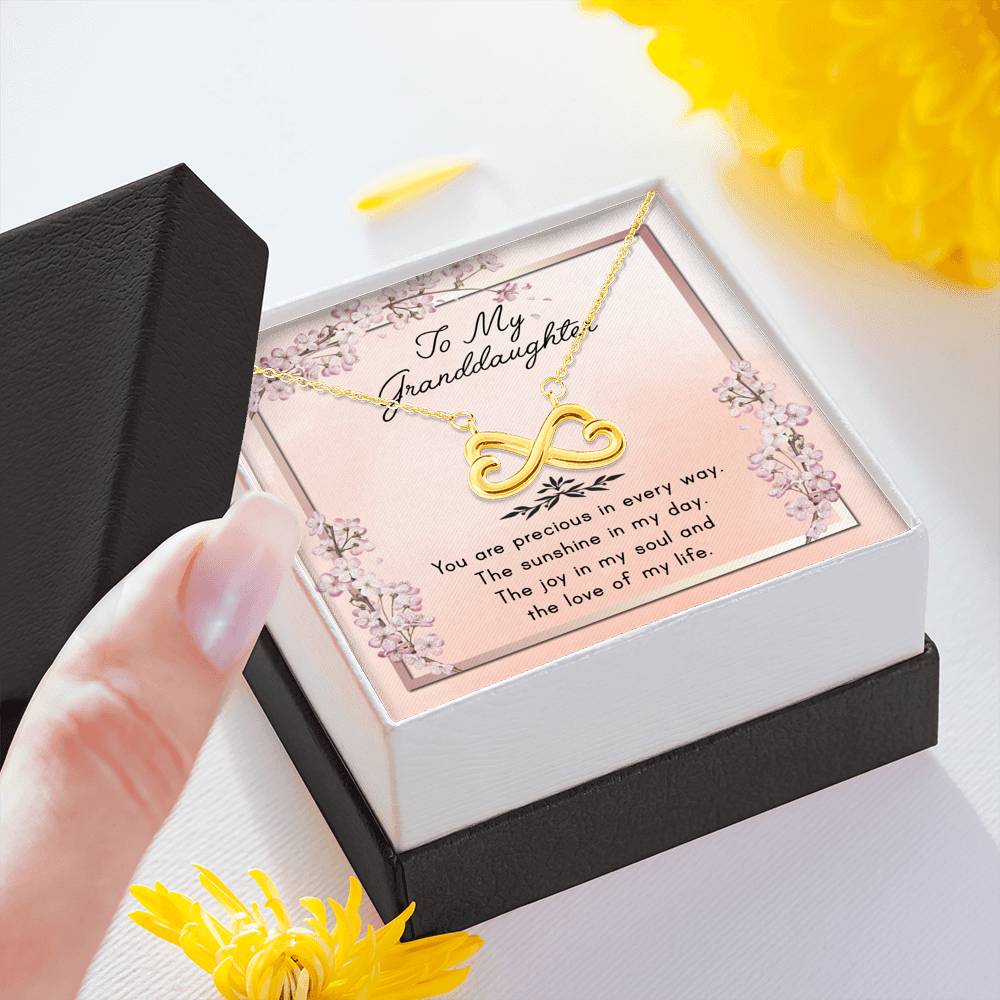 The Sunshine In My Day - Gift For Granddaughter Infinity Necklace