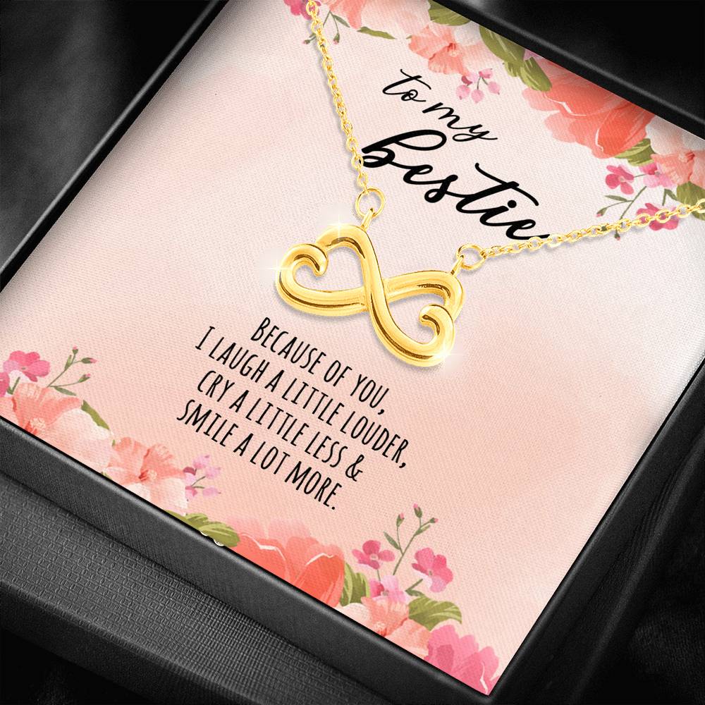 Because Of You - Gift For Bestie Infinity Necklace