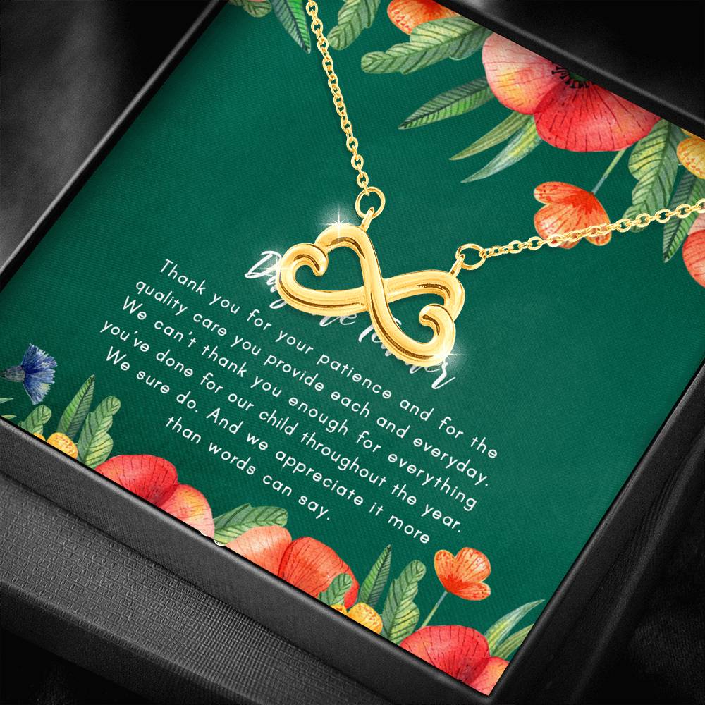 More Than Words Can Say - Gift For Daycare Teacher Infinity Necklace