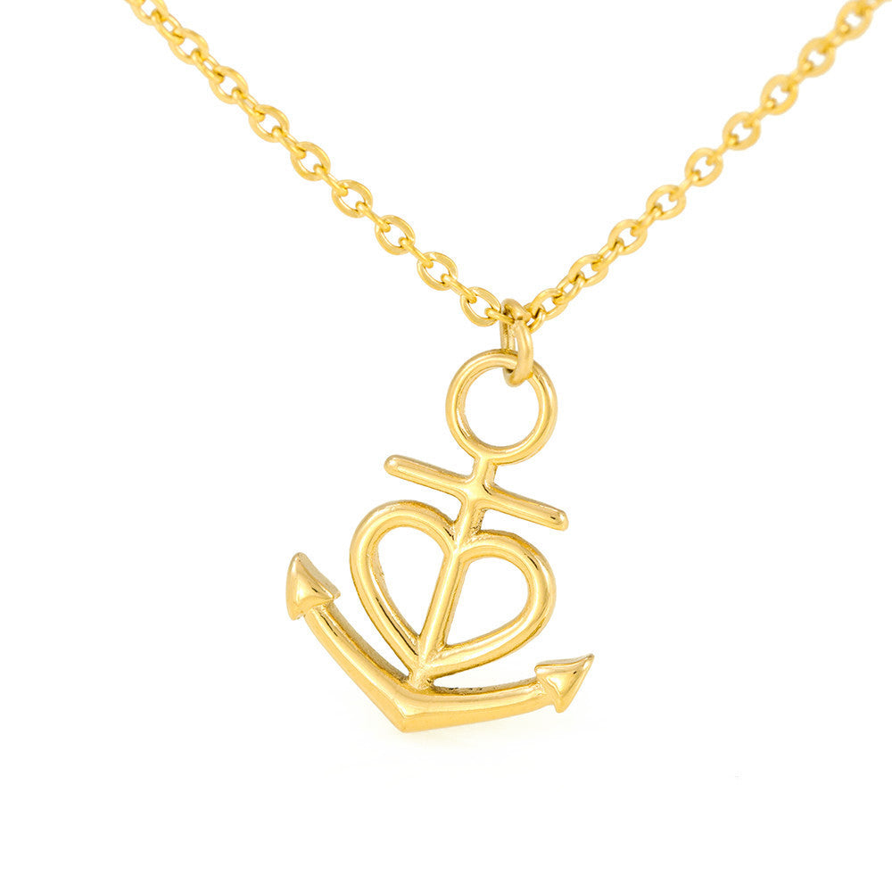 Always In My Heart - To My Grand Daughter Anchor Necklace