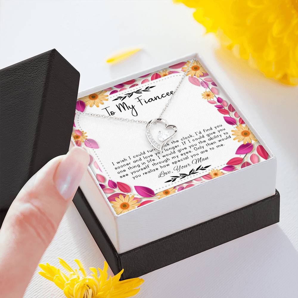 Turn Back The Clock - Gift For Fiancee Forever Love Necklace