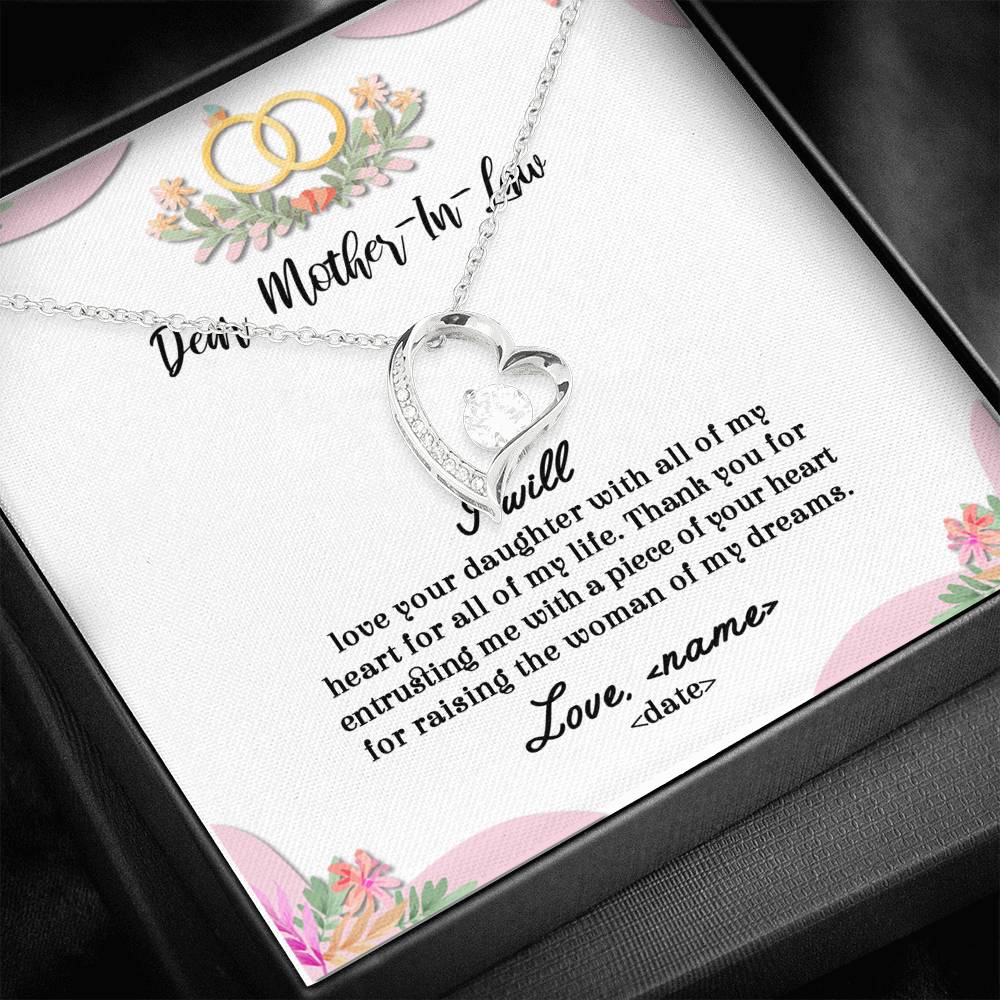 All Of My Life - For Mother Of The Bride Forever Love Necklace