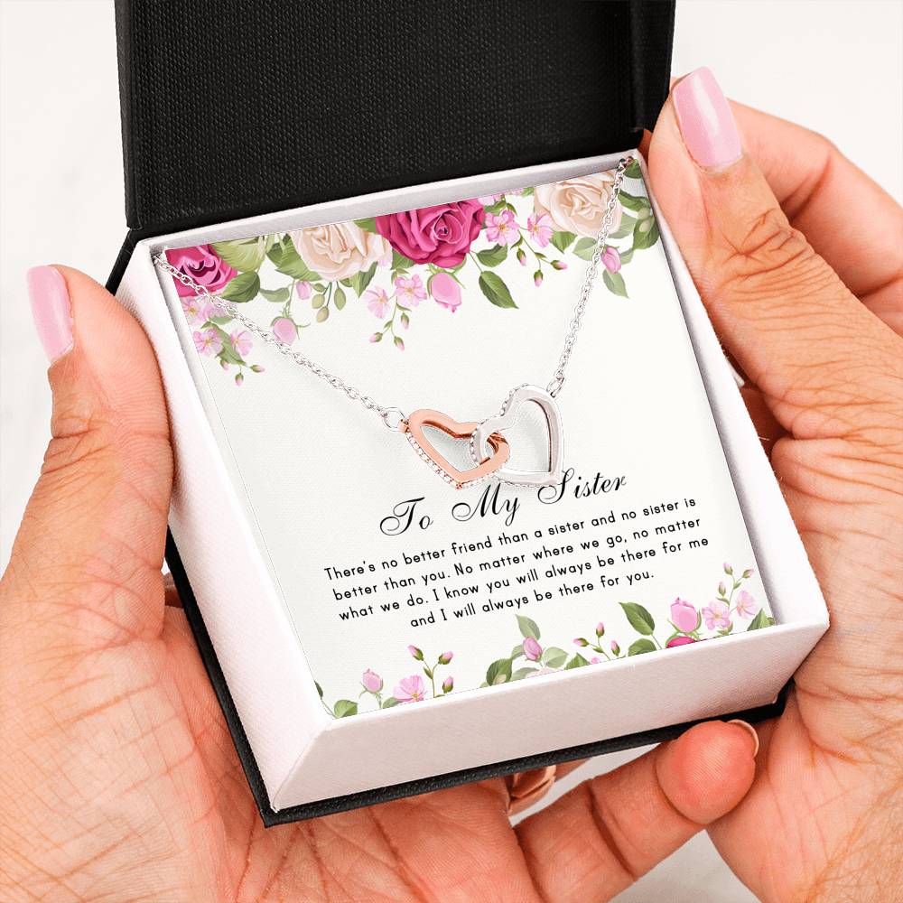 No Sister Is Better Than you - Gift For Sister Double Heart Necklace
