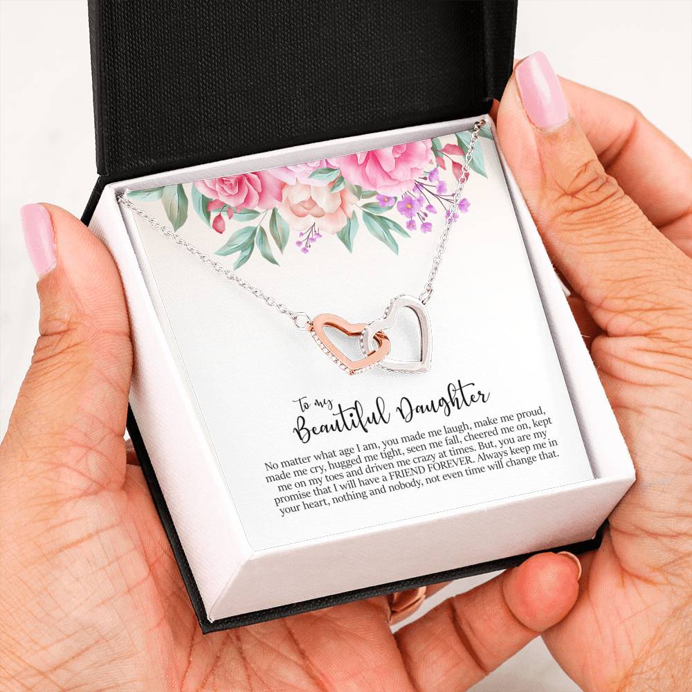 Friend Forever - Gift For Daughter Double Heart Necklace