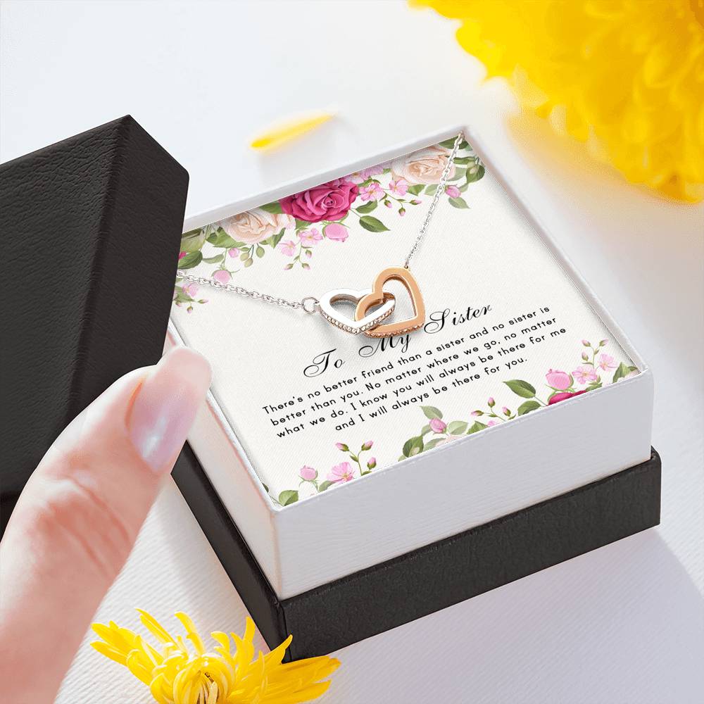 No Sister Is Better Than you - Gift For Sister Double Heart Necklace