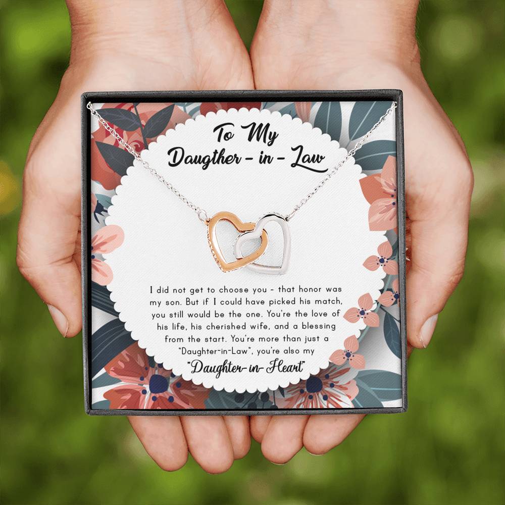 You Still Be The One - Gift For Daughter In Law Double Heart Necklace