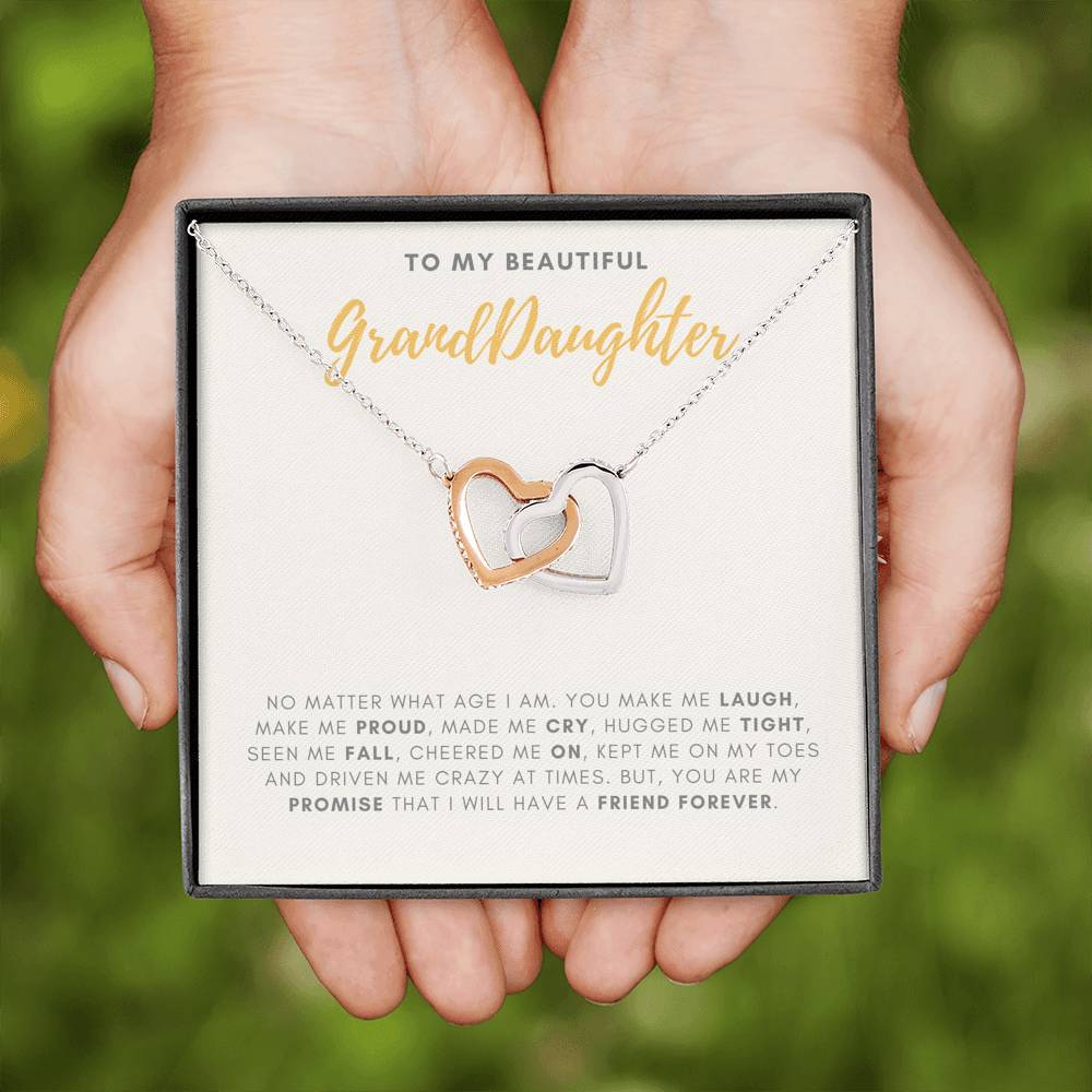 Friend Forever - Gift For Granddaughter Double Heart Necklace