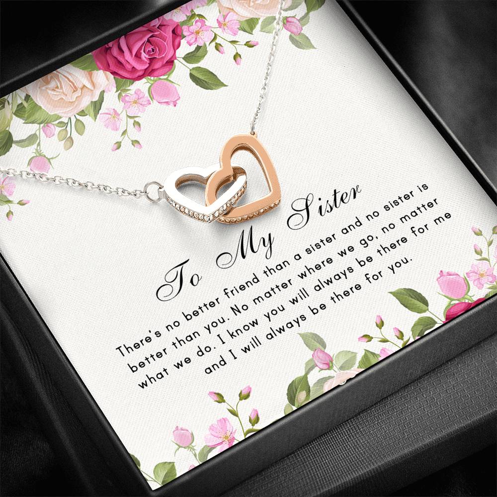 No Sister Is Better Than you - Gift For Sister Double Heart Necklace