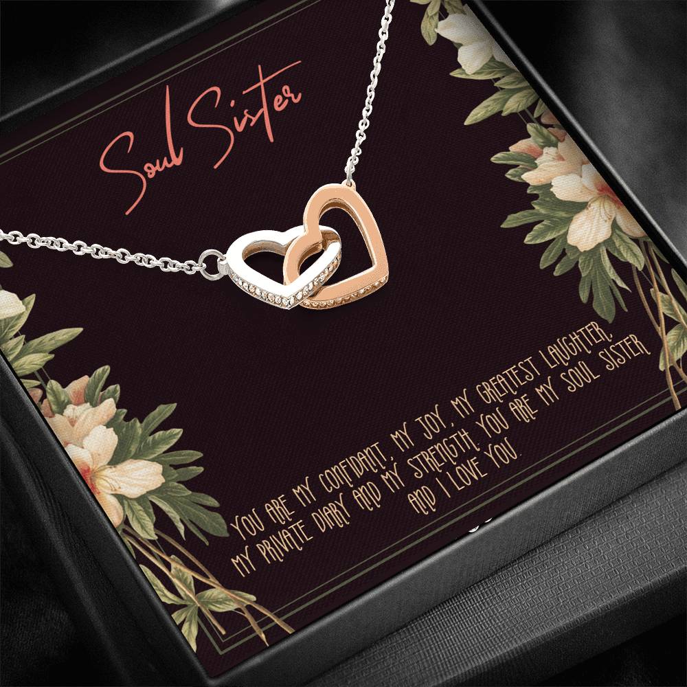 My Greatest Laughter - Gift For Soul Sister Double Heart Necklace