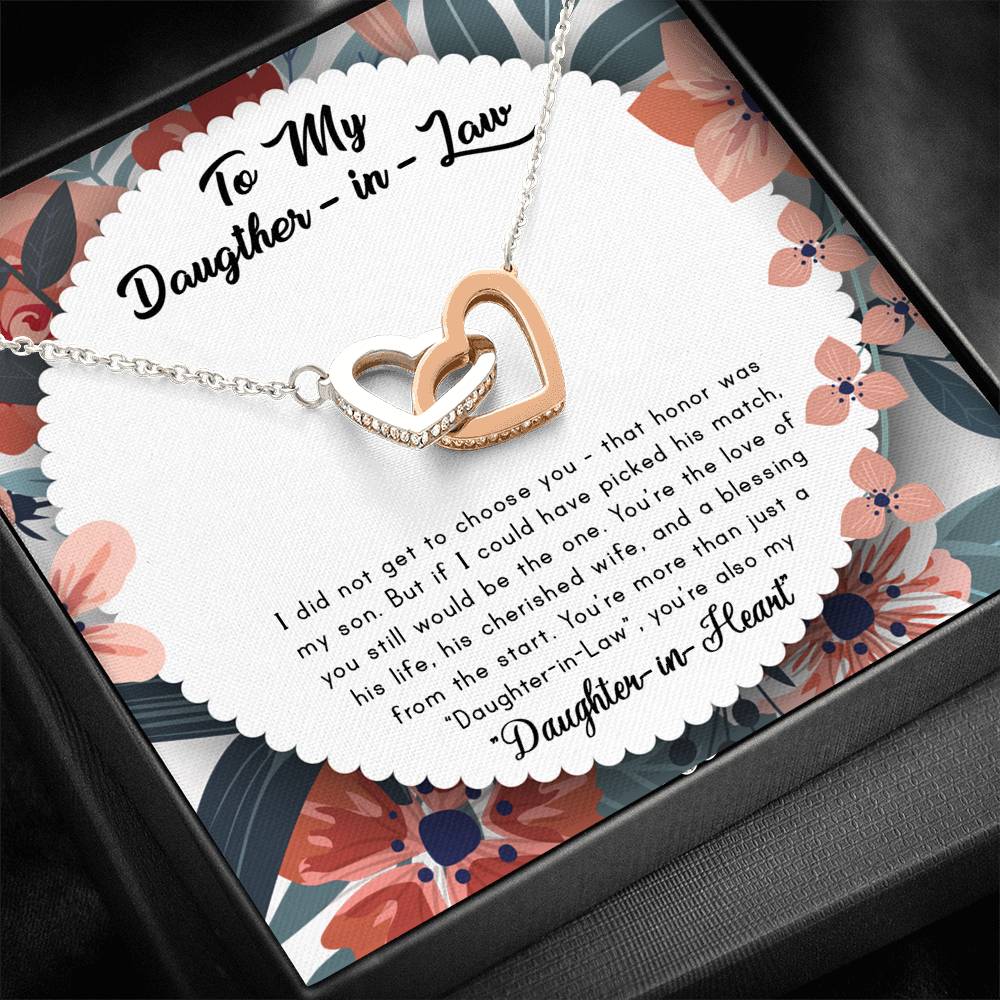 You Still Be The One - Gift For Daughter In Law Double Heart Necklace