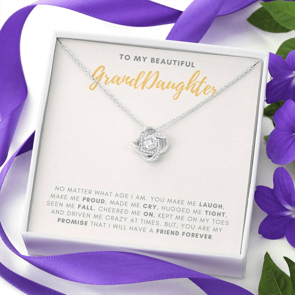 Friend Forever - Gift For Granddaughter Love Knot Necklace