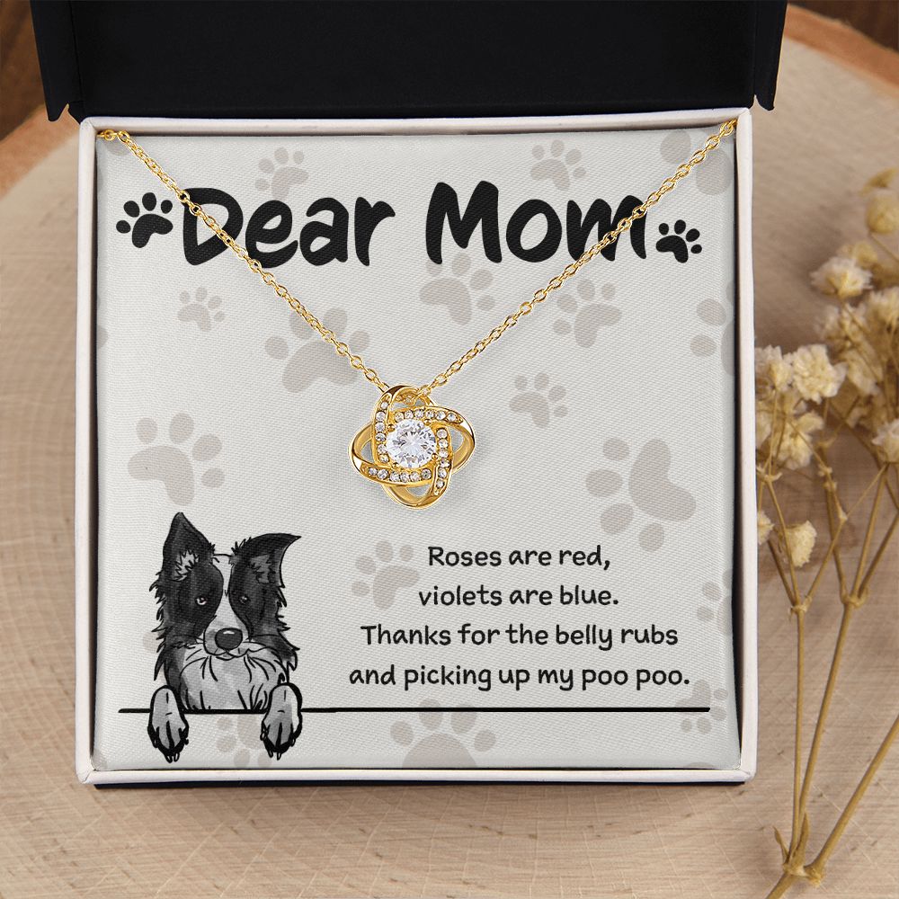 Border Collie Mom "Belly Rubs Poo Poo"
