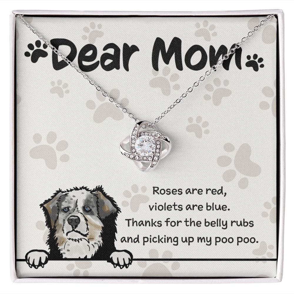 Australian Shepherd Mom "Belly Rubs Poo Poo"