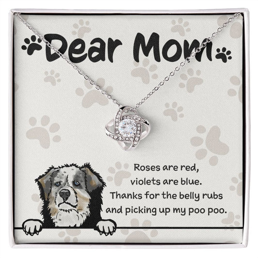 Australian Shepherd Mom "Belly Rubs Poo Poo"