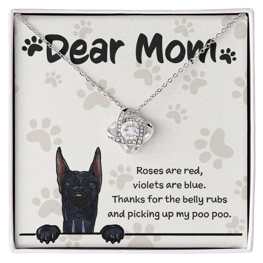 Great Dane Mom "Belly Rubs Poo Poo"
