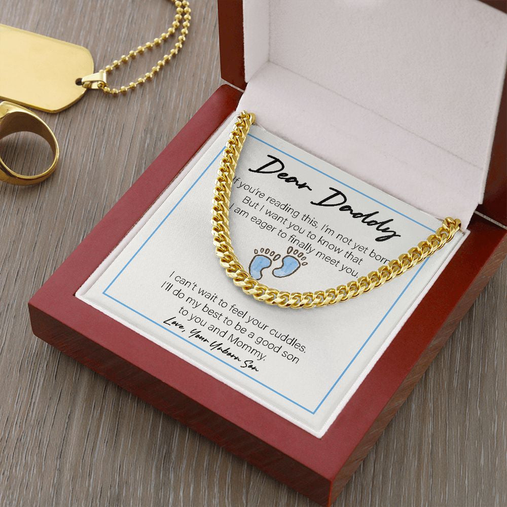 Eager To Finally Meet You cuban link chain gold luxury led box