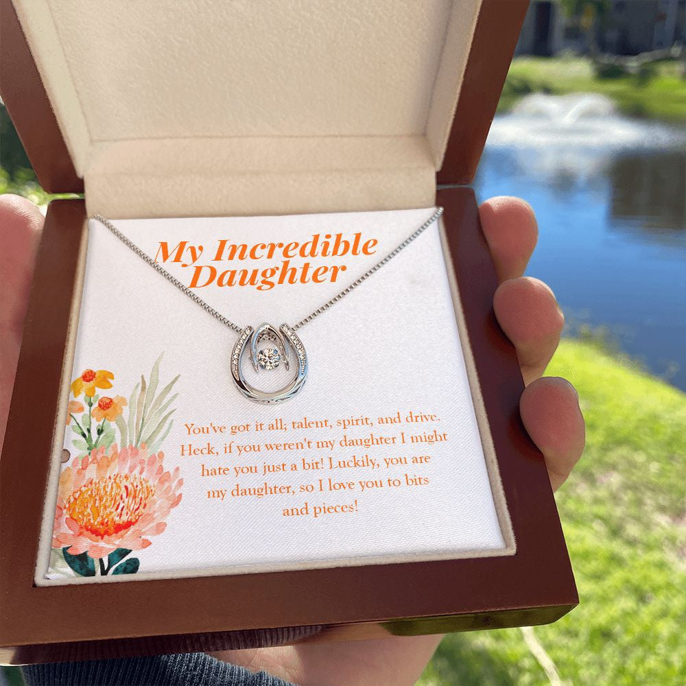 You've Got It All horseshoe pendant luxury hold hand