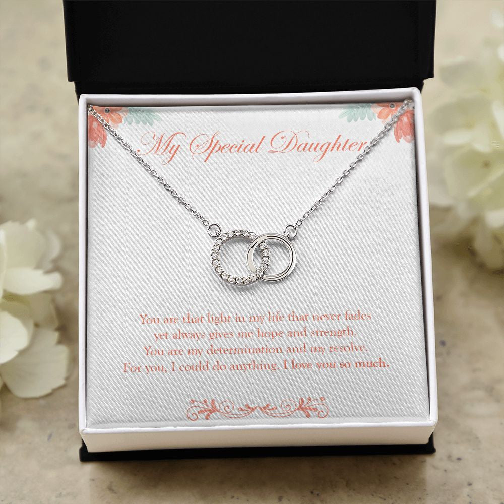 Light In My Life double circle necklace close up