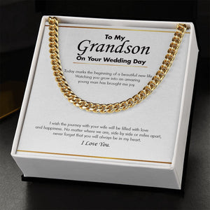 Beautiful New Life cuban link chain gold standard box