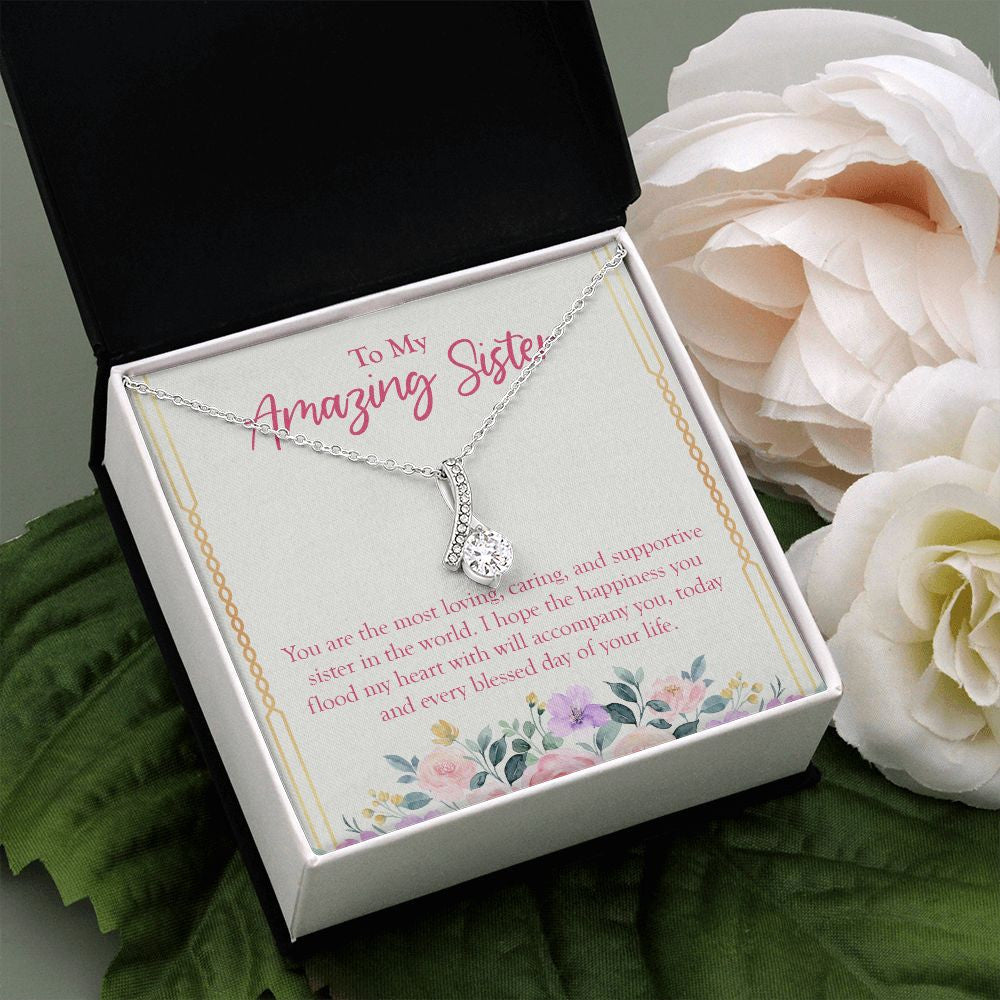 Loving, Caring And Supportive alluring beauty pendant white flower